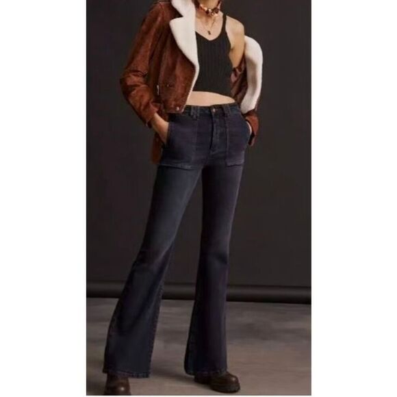 Anthropologie Denim - NEW Anthropologie Pilcro The Icon Flare Jeans size 28 Washed Blue Dark
